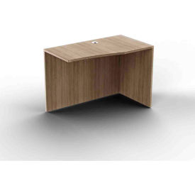 Ryker Straight Return Shell, Right, 42''W x 24''D x 29-1/2''H, Aged Oak