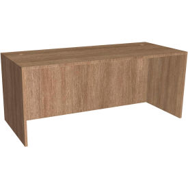 Ryker Straight Front Desk Shell with Lam Mod, 71"W x 30"D x 29-1/2"H, Aged Oak