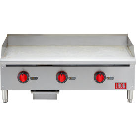 36" Countertop Griddle, Thermostatic Control, Stainless Steel, 3 Burners, 90000 BTU