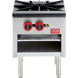 18'' Floor Stock Pot Restaurant Range, 1 Burner, 3 Rings/2 Valves, 80000 BTU, Silver