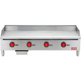 48" Countertop Griddle, Manual Control, Stainless Steel, 4 Burners, 120000 BTU