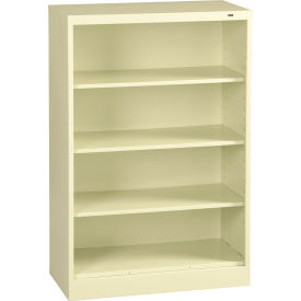 Welded Bookcase, 36"W x 18"D x 55"H, 4 Openings, Champagne/Putty