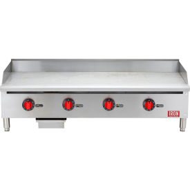 48" Countertop Griddle, Thermostatic Control, Stainless Steel, 4 Burners, 120000 BTU