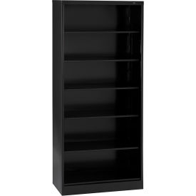 Welded Bookcase, 36"W x 18"D x 84"H, 6 Openings, Black
