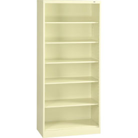 Welded Bookcase, 36"W x 18"D x 84"H, 6 Openings, Champagne/Putty