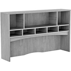 Ryker Open Hutch, 71"W x 15"D x 40"H, Aged Oak