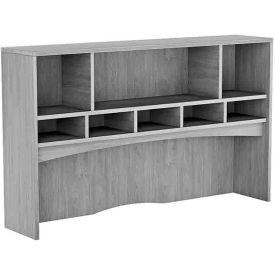 Ryker Open Hutch, 71"W x 15"D x 40"H, Dove Oak