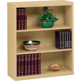 Welded Bookcase, 34-1/2"W x 13-1/2"D x 40"H, 3 Openings, Sand