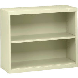 Welded Bookcase, 34-1/2"W x 13-1/2"D x 28"H, 2 Openings, Champagne/Putty