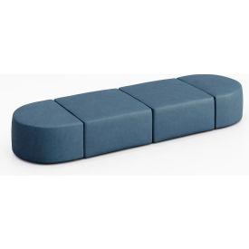 Conversa 4 Person Modular Seating, Dillon Ocean Vinyl