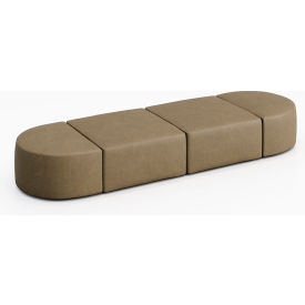 Conversa 4 Person Modular Seating, Dillon Safari Vinyl