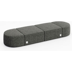 Conversa 4 Person Modular Seating with Power Outlet, Connelly Owl Fabric