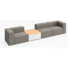 Conversa 3 Person Sofa with Natural Occasional Table, Connelly Dove Fabric