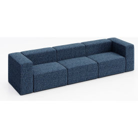 Conversa 3 Person Sofa, Connelly Blue Jay Fabric
