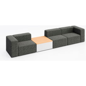 Conversa 3 Person Sofa with Natural Occasional Table, Connelly Owl Fabric
