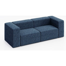 Conversa 2 Person Sofa, Connelly Blue Jay Fabric