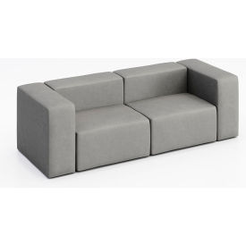 Conversa 2 Person Sofa, Dillon Steel Vinyl