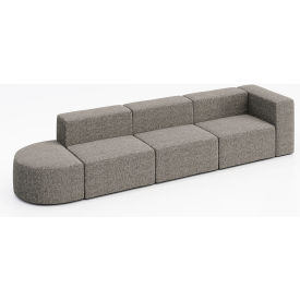 Conversa 4 Person Sofa, Connelly Dove Fabric
