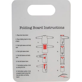 Shirt Folding Board, Imprinted with Instructions, 12"W x 8-1/2"H, White