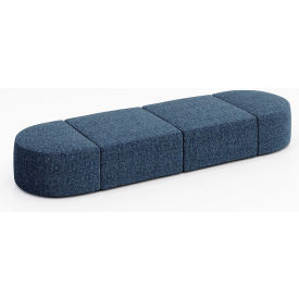 Conversa 4 Person Modular Seating, Connelly Blue Jay Fabric