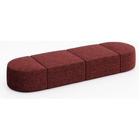 Conversa 4 Person Modular Seating, Connelly Firefinch Fabric