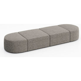 Conversa 4 Person Modular Seating, Connelly Dove Fabric