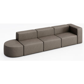 Conversa 4 Person Sofa, Dillon Storm Vinyl