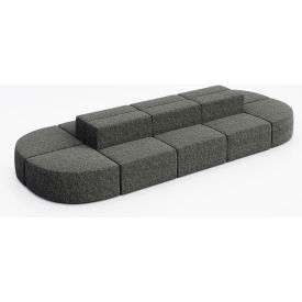 Conversa 10 Person Modular Seating, Connelly Owl Fabric
