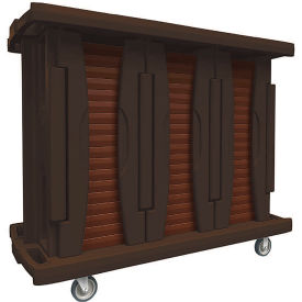 Tray Master Food Delivery Cart, 54" x 32" x 67", Brown