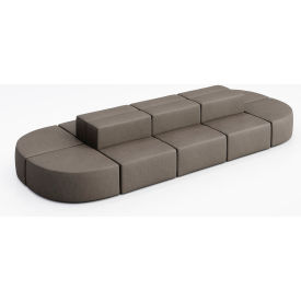 Conversa 10 Person Modular Seating, Dillon Storm Vinyl
