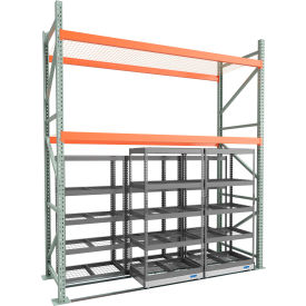 10' Wide Above Rack with (2) 36" x 24" Lateral Carriages & (3) 36" x 24" Static Units
