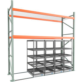 12' Wide Above Rack with (4) 42" x 24" Compacting Carriages