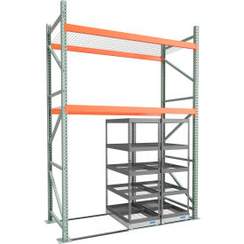 8' Wide Above Rack with (2) 42" x 24" Compacting Carriages