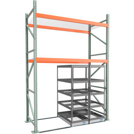 8' Wide Above Rack with (2) 48" x 24" Compacting Carriages