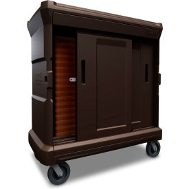 Chuckwagon® Insulated Food Delivery Cart w/Locking Hasp Doors,58" x 31" x 64",Brown