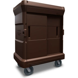 Chuckwagon Jr. Insulated Food Delivery Cart, 43" x 30" x 59", Brown