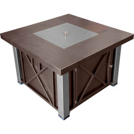 Outdoor Fire Pit, Hammered Bronze & Stainless Steel, 38"L x 24"H