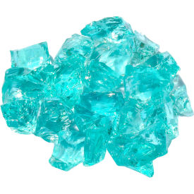 Recycled Glass, 30 to 50mm Dia., Aqua