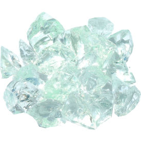 Recycled Fire Glass, 20 lb., Clear Ice