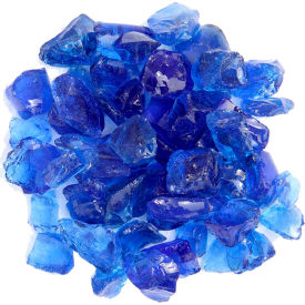 Recycled Fire Glass, 20 lb., Ocean Blue