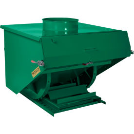Light Duty Steel Dust Collection Hopper, 2 Cu. Yd., 4000 lb. Capacity, Rain Forest