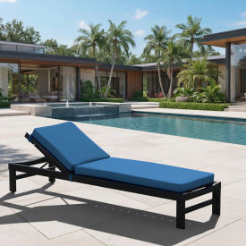 Chaise Lounge Cushion, Foam Filled, Olefin Capri Fabric