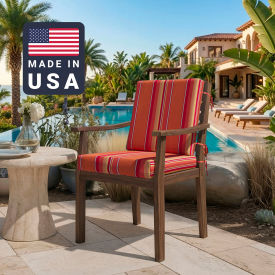 Dining Chair Cushion, Square Memory Foam Core, Sunbrella Dolce Mango Fabric