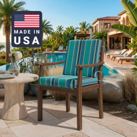 Dining Chair Cushion, Square Memory Foam Core, Sunbrella Dolce Oasis Fabric