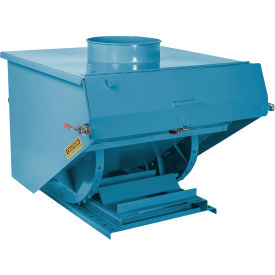 Medium Duty Steel Dust Collection Hopper, 2 Cu. Yd., 6000 lb. Capacity, Polymer Blue