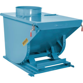 Medium Duty Steel Dust Collection Hopper, 1 Cu. Yd., 5000 lb. Capacity, Polymer Blue