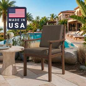 Dining Chair Cushion, Square Memory Foam Core, Sunbrella Taupe Fabric