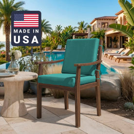 Dining Chair Cushion, Square Memory Foam Core, Sunbrella Aruba Fabric