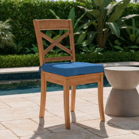 Seat Pad Cushion, Foam Filled, Olefin Capri Fabric, Set of 2
