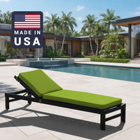 Chaise Lounge Cushion, Rectangular Memory Foam Core, Sunbrella Macaw Fabric